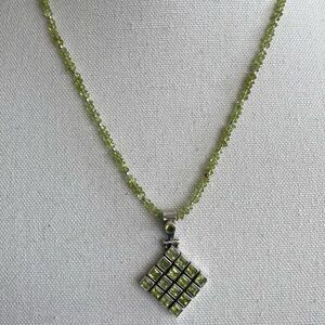 Genuine Peridot pendant and necklace.